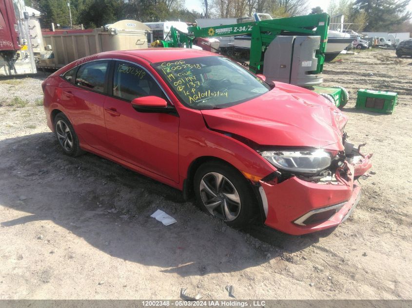 2019 Honda Civic Sedan VIN: 2HGFC2F59KH001194 Lot: 12002348