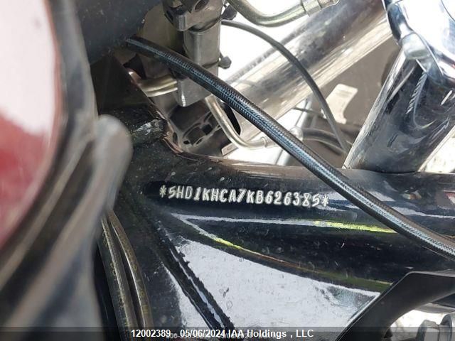 2019 Harley-Davidson Fltrx VIN: 5HD1KHCA7KB626385 Lot: 12002389