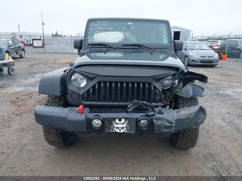 2016 Jeep Wrangler Unlimited VIN: 1C4HJWEG1GL300969 Lot: 12002392