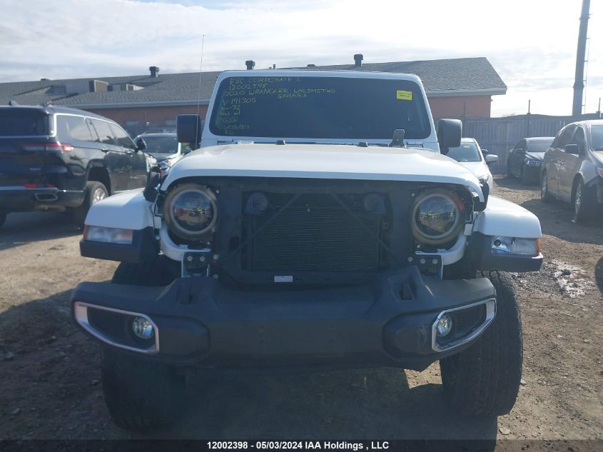 2020 Jeep Wrangler Unlimited Sahara VIN: 1C4HJXEG9LW191305 Lot: 12002398