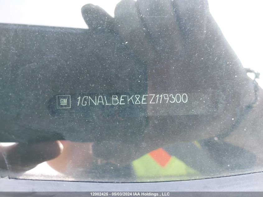 2014 Chevrolet Equinox VIN: 1GNALBEK8EZ119300 Lot: 12002425