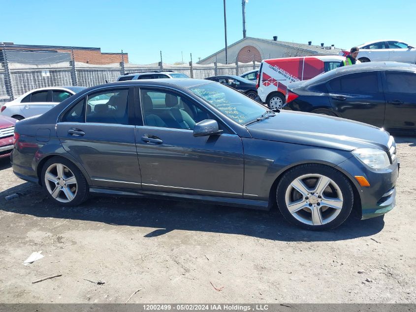 2011 Mercedes-Benz C-Class VIN: WDDGF8BB5BF581365 Lot: 12002499