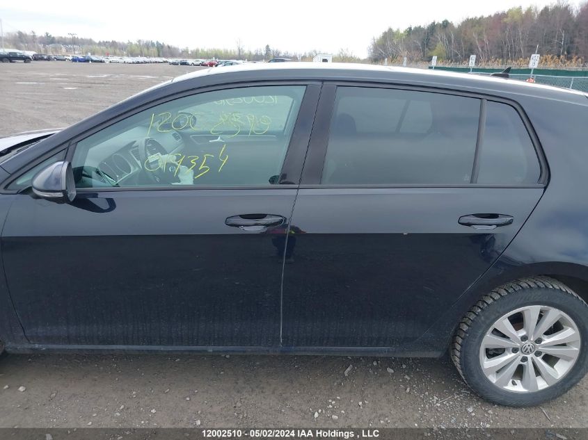 2017 Volkswagen Golf S/Wolfsburg VIN: 3VW117AU5HM019354 Lot: 12002510