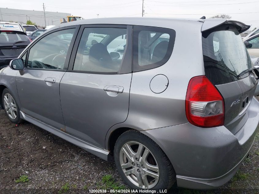 2007 Honda Fit VIN: JHMGD38697S810012 Lot: 12002538