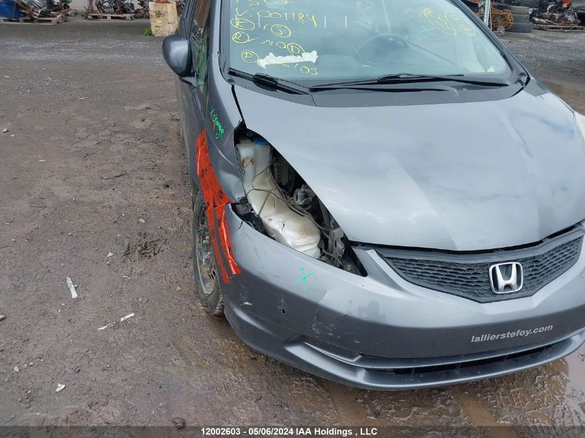 2013 Honda Fit Lx VIN: LUCGE8H58D3001184 Lot: 12002603