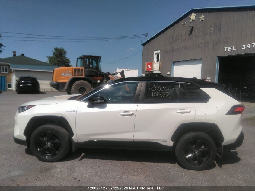 2020 Toyota Rav4 Hybrid Xle VIN: 2T3RWRFV7LW101372 Lot: 12002612