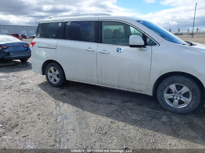 2011 Nissan Quest S/Sv/Sl/Le VIN: JN8AE2KP5B9013129 Lot: 12002670