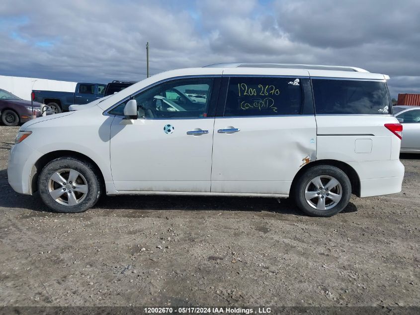 2011 Nissan Quest S/Sv/Sl/Le VIN: JN8AE2KP5B9013129 Lot: 12002670