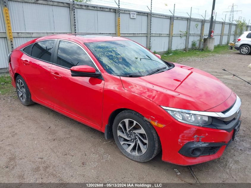 2018 Honda Civic Ex 4Dr VIN: 2HGFC2F85JH042091 Lot: 12002688