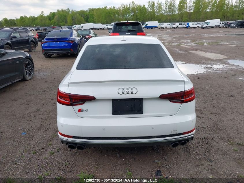 2018 Audi S4 Sedan VIN: WAUC4AF40JA010280 Lot: 12002730