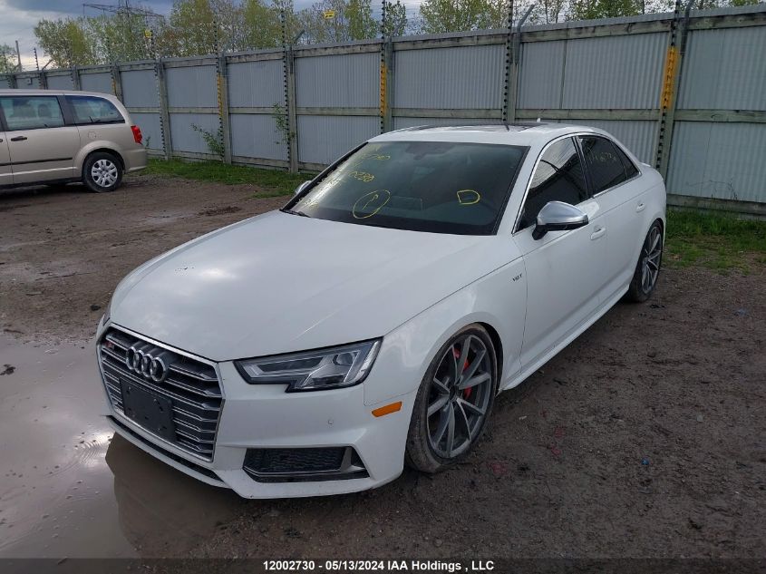 2018 Audi S4 Sedan VIN: WAUC4AF40JA010280 Lot: 12002730