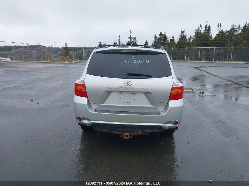 2010 Toyota Highlander Se VIN: 5TDJK3EH2AS018738 Lot: 12002731