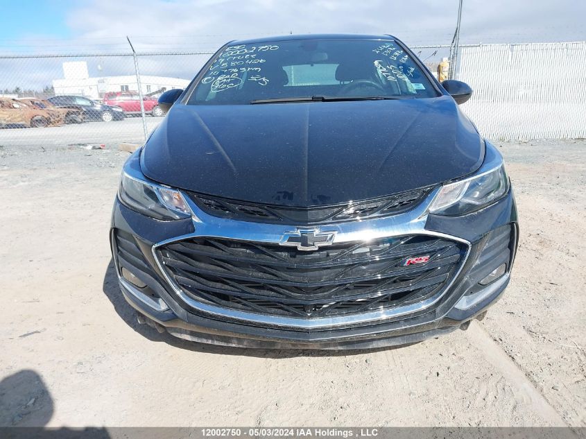 2019 Chevrolet Cruze Lt VIN: 3G1BE6SM3KS580426 Lot: 12002750