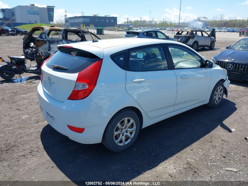 2013 Hyundai Accent Gls/Gs VIN: KMHCT5AE9DU127058 Lot: 12002752