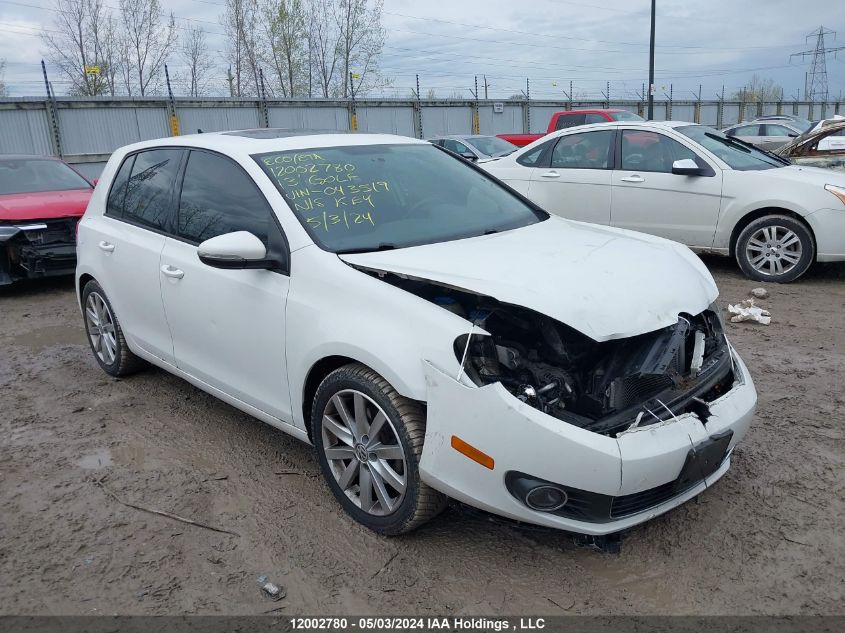 2013 Volkswagen Golf VIN: WVWDA7AJXDW043519 Lot: 12002780