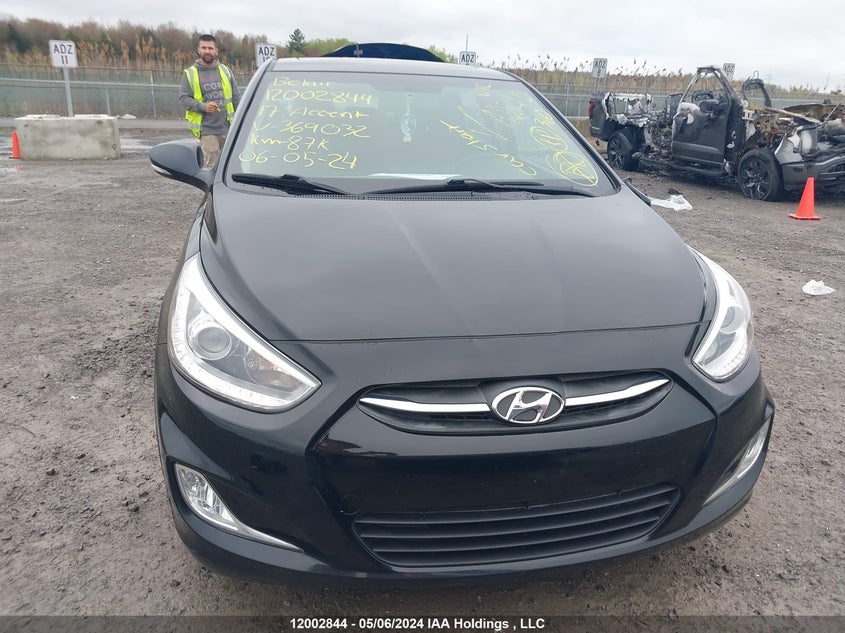 2017 Hyundai Accent VIN: KMHCU5AE2HU369032 Lot: 12002844