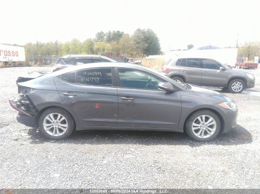 2017 Hyundai Elantra Se/Value/Limited VIN: KMHD84LFXHU121748 Lot: 12002849