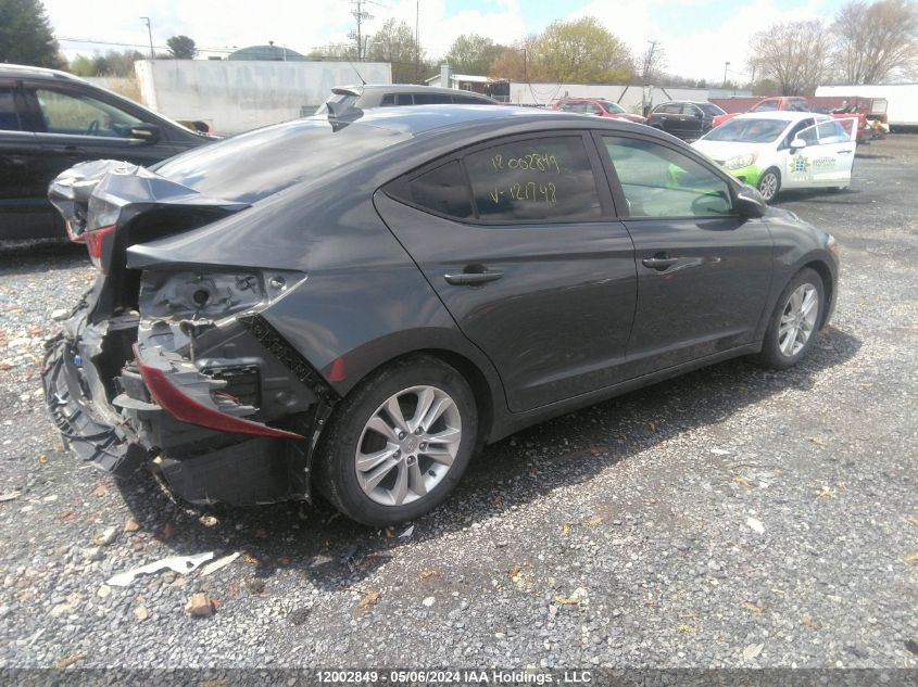 2017 Hyundai Elantra Se/Value/Limited VIN: KMHD84LFXHU121748 Lot: 12002849