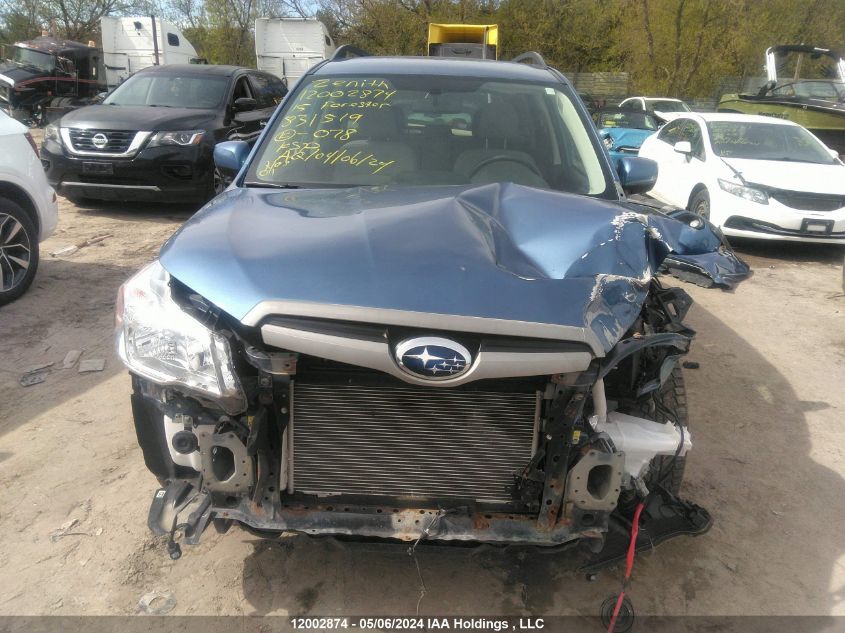 2015 Subaru Forester VIN: JF2SJCCC7FH831519 Lot: 12002874