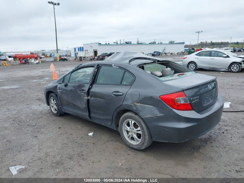 2012 Honda Civic Lx VIN: 2HGFB2F49CH052450 Lot: 12003000