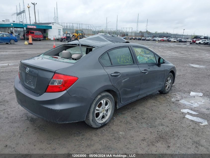 2012 Honda Civic Lx VIN: 2HGFB2F49CH052450 Lot: 12003000