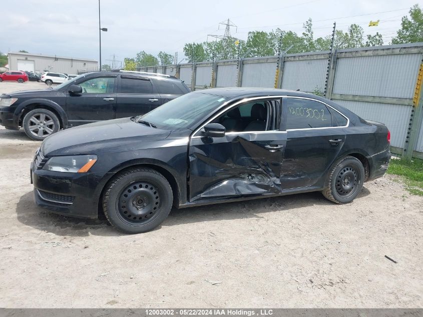 2013 Volkswagen Passat VIN: 1VWBH7A34DC091813 Lot: 12003002