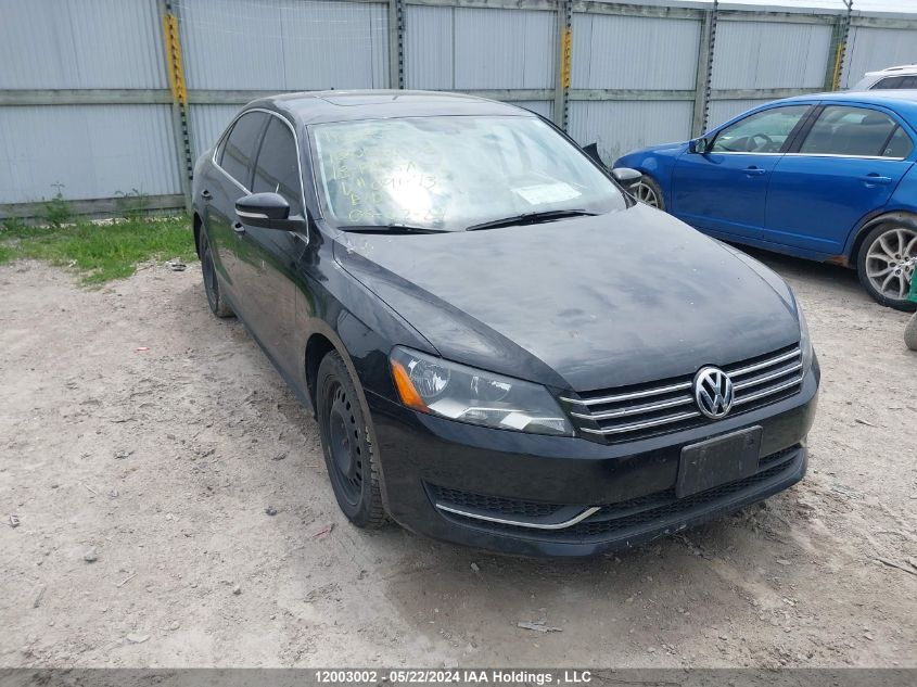 2013 Volkswagen Passat VIN: 1VWBH7A34DC091813 Lot: 12003002