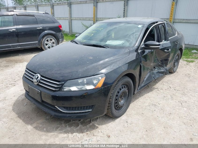 2013 Volkswagen Passat VIN: 1VWBH7A34DC091813 Lot: 12003002