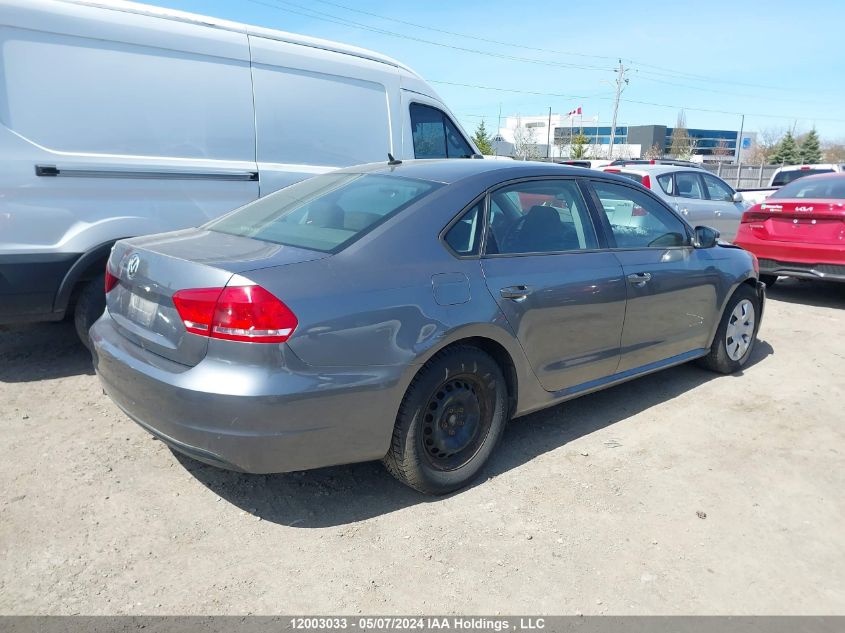 2013 Volkswagen Passat S VIN: 1VWAH7A32DC031007 Lot: 12003033