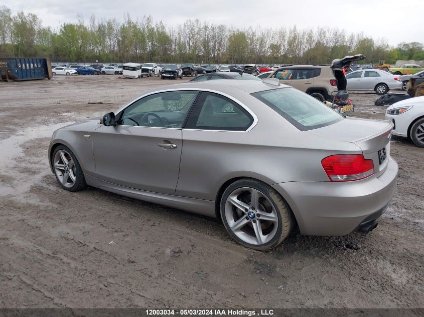 2011 BMW 1 Series VIN: WBAUC9C52BVM10113 Lot: 12003034