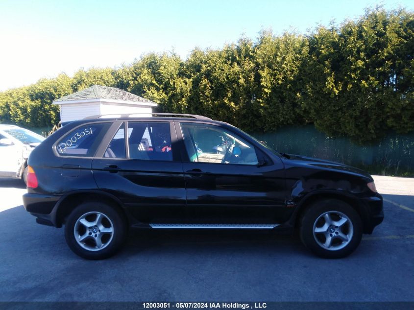 2003 BMW X5 3.0I VIN: 5UXFA535X3LV74375 Lot: 12003051