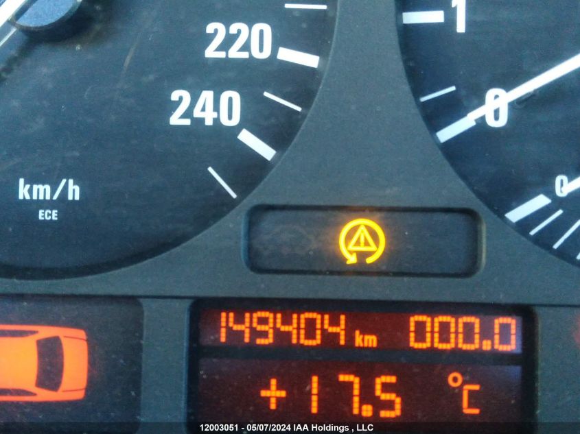 2003 BMW X5 3.0I VIN: 5UXFA535X3LV74375 Lot: 12003051