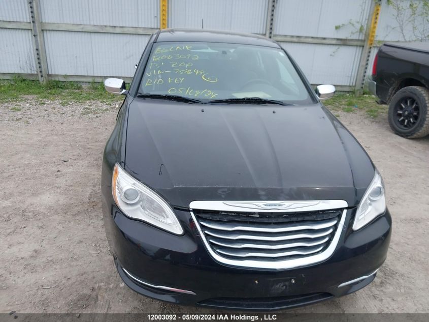 2013 Chrysler 200 VIN: 1C3CCBCG4DN757649 Lot: 12003092