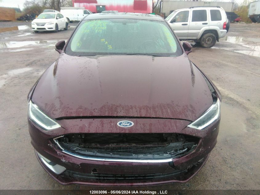 2017 Ford Fusion Se VIN: 3FA6P0T93HR352183 Lot: 12003096