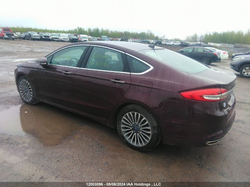 2017 Ford Fusion Se VIN: 3FA6P0T93HR352183 Lot: 12003096