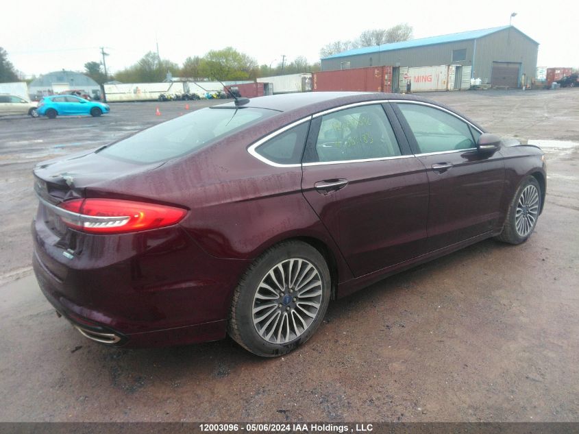 2017 Ford Fusion Se VIN: 3FA6P0T93HR352183 Lot: 12003096