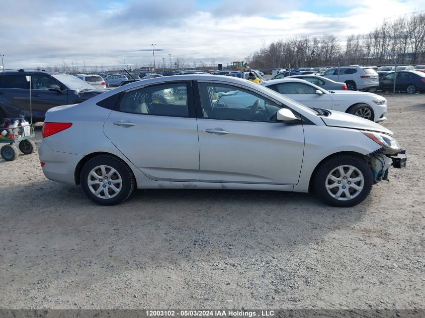 2013 Hyundai Accent Gls/Gs VIN: KMHCT4AE7DU472812 Lot: 12003102