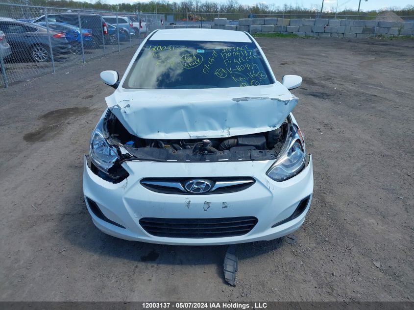 2013 Hyundai Accent VIN: KMHCT5AE0DU110455 Lot: 12003137