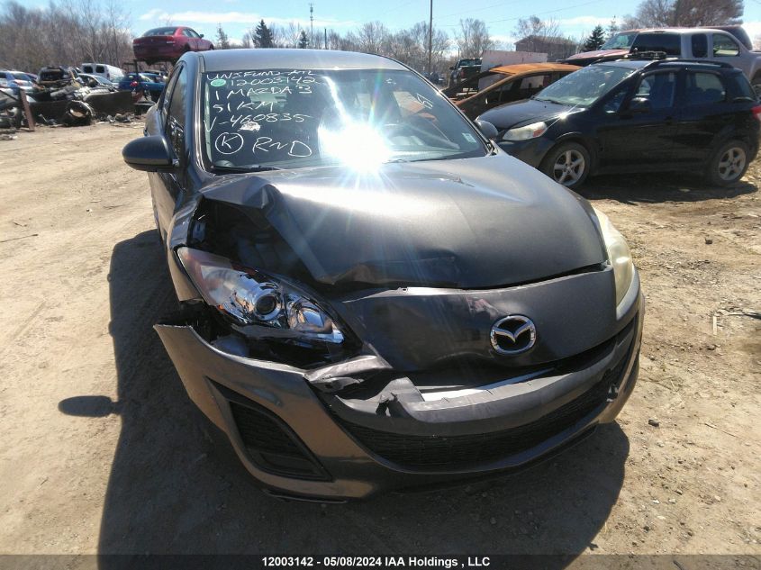 2011 Mazda Mazda3 VIN: JM1BL1UF1B1460835 Lot: 12003142