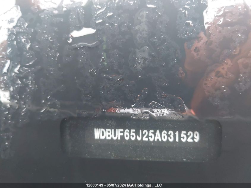 2005 Mercedes-Benz E-Class VIN: WDBUF65J25A631529 Lot: 12003149