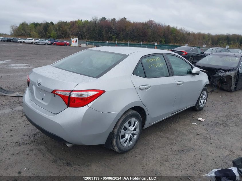 2015 Toyota Corolla L/Le/Le Pls/Prm/S/S Pls VIN: 2T1BURHE9FC308204 Lot: 12003199