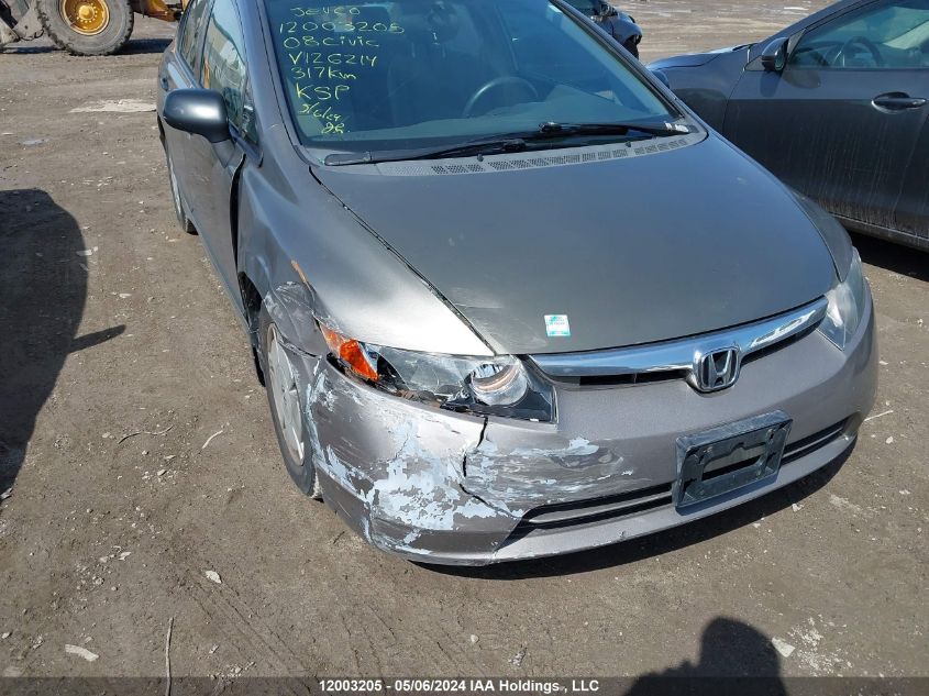2008 Honda Civic VIN: 2HGFA16408H126214 Lot: 12003205
