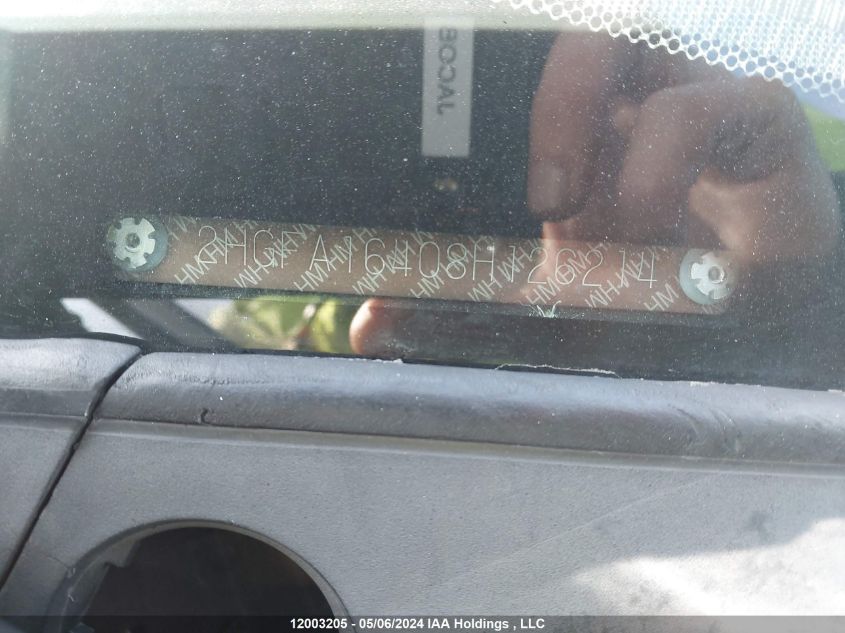 2008 Honda Civic VIN: 2HGFA16408H126214 Lot: 12003205