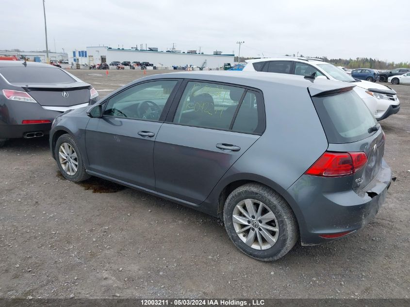 2015 Volkswagen Golf VIN: 3VW217AU4FM042271 Lot: 12003211