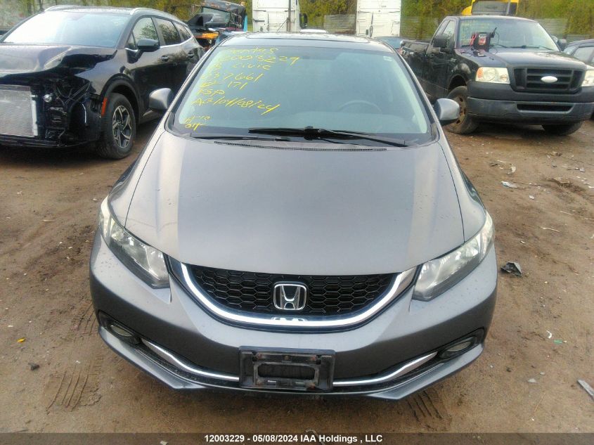 2013 Honda Civic Touring VIN: 2HGFB2F78DH037661 Lot: 12003229