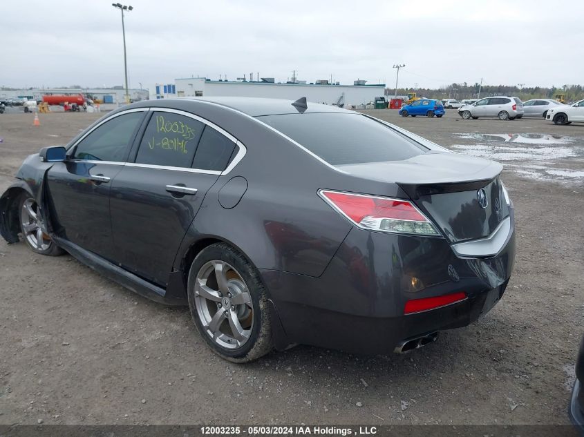 2009 Acura Tl VIN: 19UUA965X9A801176 Lot: 12003235