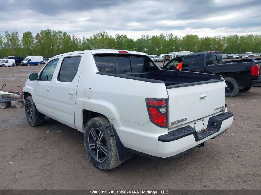 2013 Honda Ridgeline VIN: 5FPYK1F76DB501626 Lot: 12003315