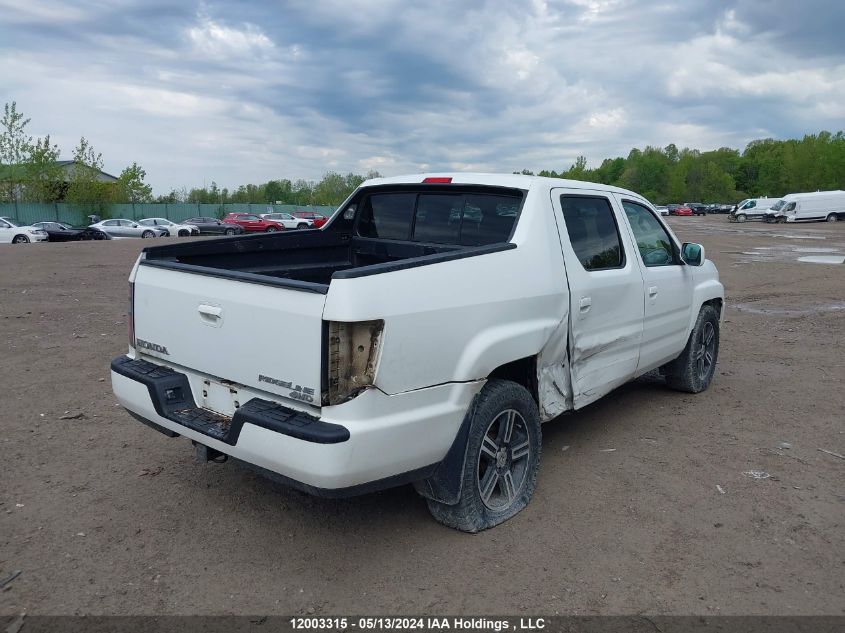 2013 Honda Ridgeline VIN: 5FPYK1F76DB501626 Lot: 12003315