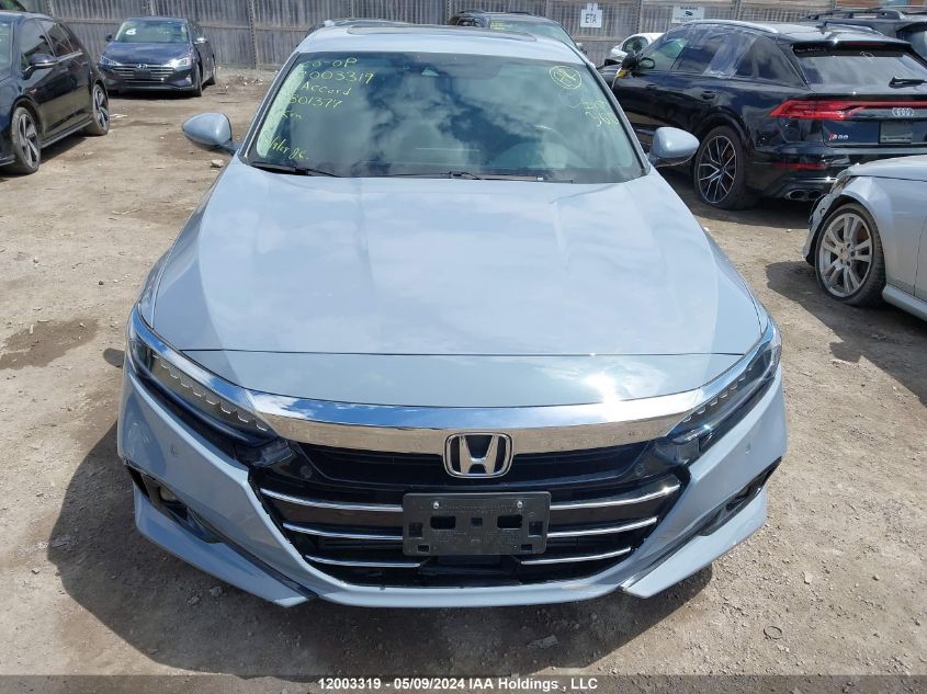 2021 Honda Accord Sedan VIN: 1HGCV1F97MA801374 Lot: 12003319