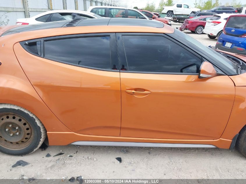 2014 Hyundai Veloster Turbo VIN: KMHTC6AE5EU209330 Lot: 12003380